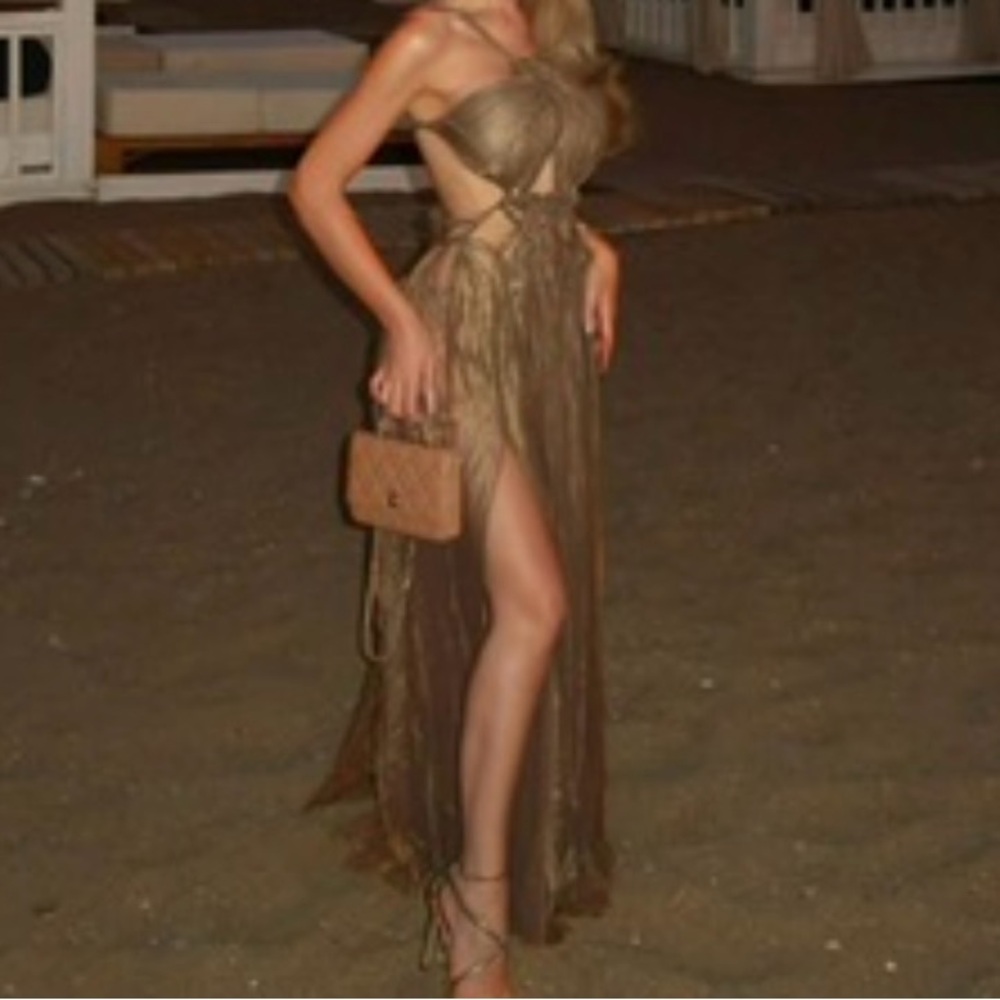 Elegant Gold  Cult Gaia Evening Dress